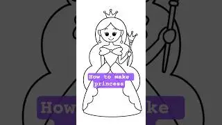 How to draw a princess.👑. For full tutorial step by step watch a video on my channel.⭐🥰