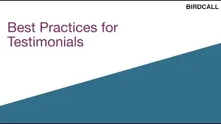 Best Practices for Testimonials