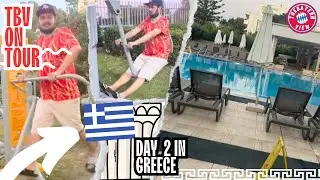 Pool Day in Rhodes Greece! Workout&hellip; kind of 😭🤣- TBV ON TOUR - Day 2