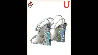 Dolce & Gabbana White Silver Sequin Ankle Strap Sandals Shoes