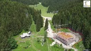 Reconstruction of Mozirska Koča by Ferokov self-erecting crane