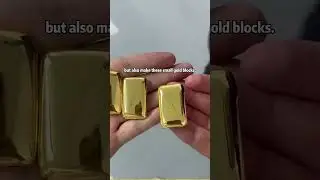 Casting small gold bars using a 1-to-2 precious metal vacuum ingot casting machine.
