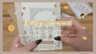 Aesthetic stationary 📝🍄 Etsy haul ~ Small business love 💞
