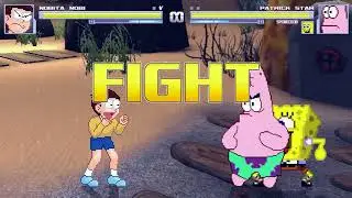 AN Mugen #140: Nobita Nobi VS Partick Star & Spongebob