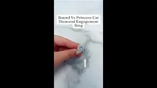 Round Vs Princess Cut Diamond Engagement Ring | Lab Grown Diamond Ring | #short #weddingring