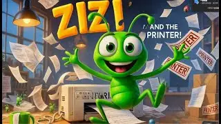 Zizi vs. The Printer! 🐛💥 | Funny Cartoon Animation for Kids