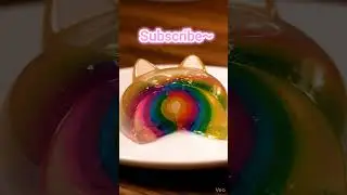 Glass Cat Cutting ASMR 😻 | Jelly Cat Satisfying Video | Subscribe Challenge #aishorts #catvideos #ai