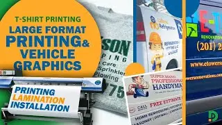 Large Format Printing | Vehicle Graphics | Peel and Stick Wall Mural | Restaurant Graphics | Tshirts