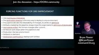 DORA Community -  Minimum Viable Continuous Delivery with Bryan Finster