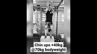 Chin ups +40kg @70kg bodyweight #weightedcalisthenics #weightedchinups #gym #fitness #strength