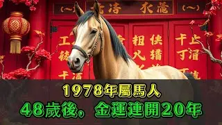 天命已定！1978年屬馬人，48歲這一關一過，直接開啟「20年金運大爆發」！不信不行！#1978年屬馬 #戊午馬 #生肖馬 #轉運關口 #20年金運 #財運翻身 #命理真相