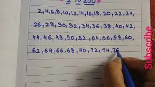even numbers 1 to 200 | even number 1 to 200 | list of even numbers | even numbers between 1 to 200