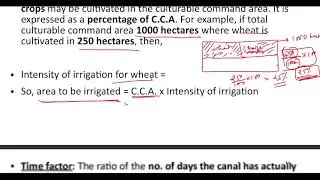 #7 | Definitions: GCA, CCA, Intensity of Irrigation, Time Factor, Capacity Factor| SBTE Jharkhand