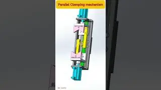 Parallel Clamping mechanism #design #machine #solidwork #cad