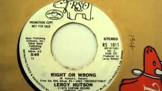 Leroy Hutson - Right or Wrong  -  funkbox
