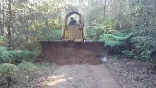 Dozer road grading