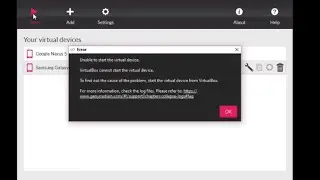 Fix lỗi genymotion - Unable to start the virtual device