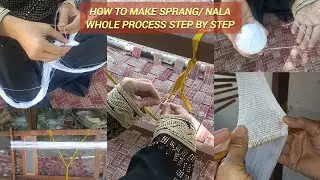 How to make sprang/ nala/ azarband at home: learn whole process step by step, azarband tutorial 