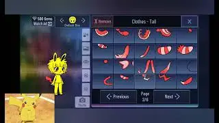 Making Ash's Pikachu from Pok&eacute;mon in gacha club