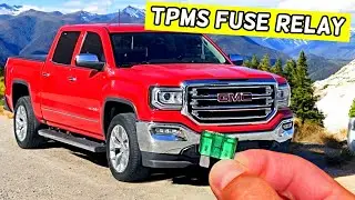 GMC SIERRA TPMS TIRE PRESSURE MONITOR SYSTEM FUSE RELAY LOCATION REPLACEMENT 2014 2015 2016 2017 -18