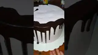 chocolate ganache on cake | chocolate dripped cake |  May 7, 2021 #shorts #youtubestories