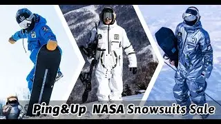 PINGUP Mountain Extreme Nasa Space Station Full Body One Piece Snowboard Suits - Snowverb Review