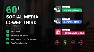Social Media Lower third | Premiere Pro