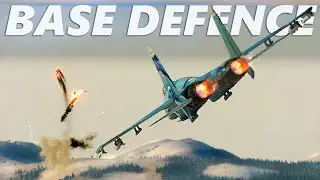 SU-27 Growling Sidewinder & LongShot Base Defence mission | DCS | 4K