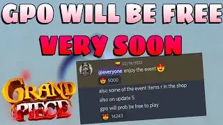 [GPO] Update 5 Is on Its Way and GPO Is Becoming FREE