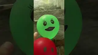 27POV: Green Duck Balloon VS yellow Smile Balloon Drop Test & Pop💦🎈 ASMR Satisfaction #shortsfeed