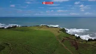 keindahan jalur selatan jawa barat dari udara menggunakan drone