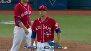 Ryan Goins pitches scoreless 18th on Canada Day 2016