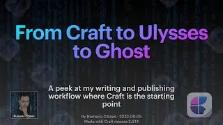 From Craft to Ulysses to Ghost &mdash; A Newsletter Creation Workflow