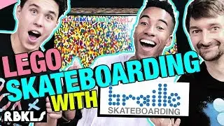 LEGO SKATE RAMP CHALLENGE w/ Braille Skateboarding &ndash; REBRICKULOUS