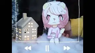 Winter girl paper puppet