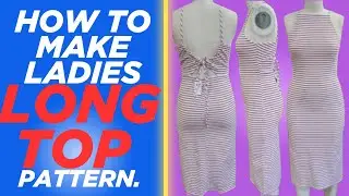How To Make Ladies Design Long Top Pattern | Fashion Design | Winda Cad Tutorial |