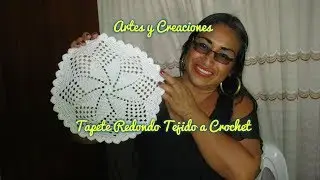 TAPETE REDONDO TEJIDO A CROCHET