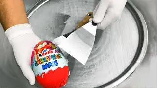 MAXI Kinder Surprise Egg - Ice Cream Rolls | ASMR
