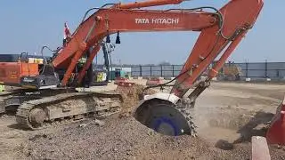 Water Pipe Line & Duct Cable Line Tranching Excavator Machine | #viral #civilengineering #shorts 