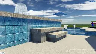 Custom Pool & Spa with Mini Pebble interior Finish