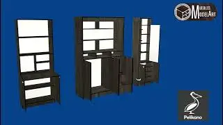 CLOSET ESTANTE Y PEINADOR en polyboard