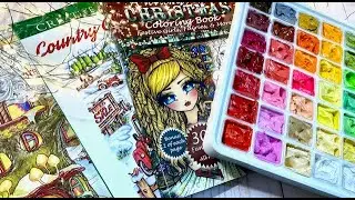 Adult Color Books and Gouache