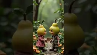 Bite-Sized Antro World Action 🎬 #anthroart #aiart #fantasy #fruit #vegetables #cute #world