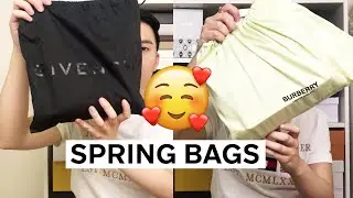 Spring Bags: Givenchy Nano Antigona | Burberry Mini Pocket Bag Raffia | Matchesfashion vs SSENSE