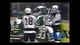 OHL Feb. 8, 1992 Ryan Black,PET v Mark Visheau,LDN Peterborough Petes London Knights