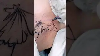 Linework tattoo : Step-by-step linework tattoo tutorial #shorts #tattoo #line #linework