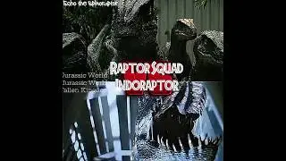 Raptor Squad vs Indoraptor #jurassicworld #jurassicworldfallenkingdom #raptor #indoraptor #fypviralシ