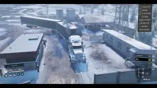 testing Max Highway Truck Box Trailer Road Train for SnowRunner
