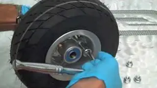 Replacing 10 inch Air Tires and getting the Rear Sprocket on Straight