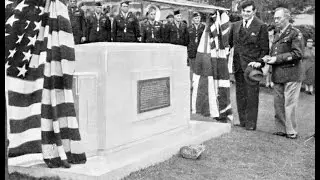 D-Day. Portland UK; Historic 1945 speech by wartime US Ambassador John D. Winant:  WW2. 1944
